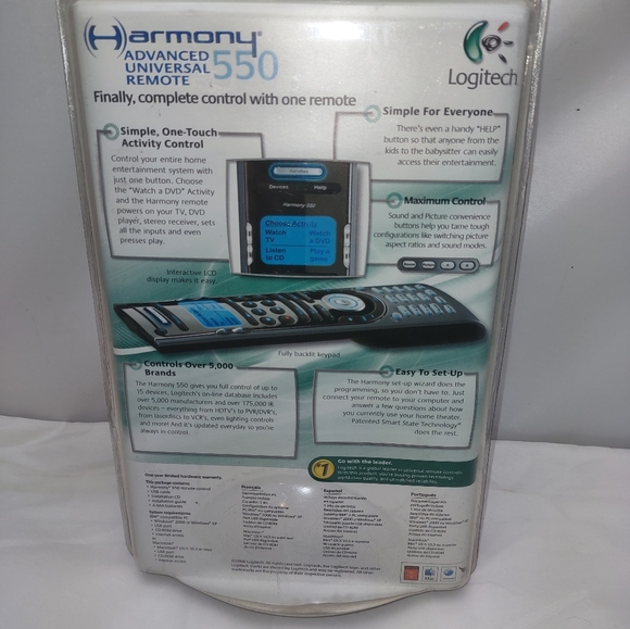Logitech Harmony 550 Universal Advanced Remote Control All in One Programmable - Picture 5 of 5